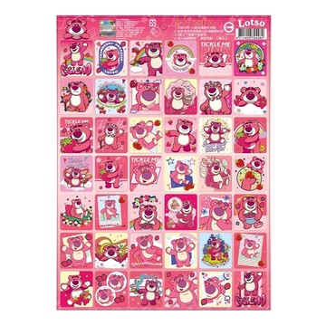 正版授權 迪士尼熊抱哥 玩具總動員 草莓熊 獎勵貼紙 卡通貼紙 兒童文具【小胡玩具(電子發票)】