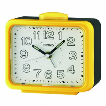 seiko SK037 精工鐘 (QHK061Y) 夜光指針鬧鈴貪睡鬧鐘 黃 8.6 x 10.9 x 6.4cm｜樂天全館特惠中★指定刷卡回饋10%