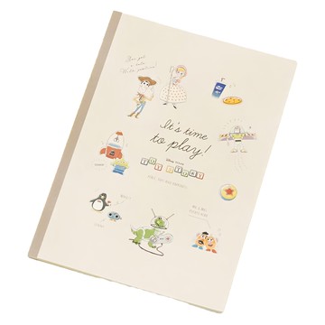 TOY STORY 玩具總動員 返校日 條紋筆記本 B5 250mm*175mm  棕色  1個