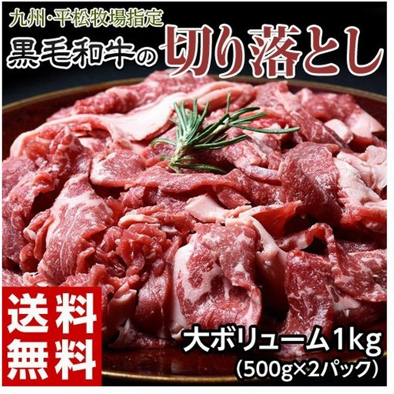 送料無料 九州産 平松牧場 黒毛和牛切り落とし 500g 2パックセット 冷凍 通販 Lineポイント最大0 5 Get Lineショッピング