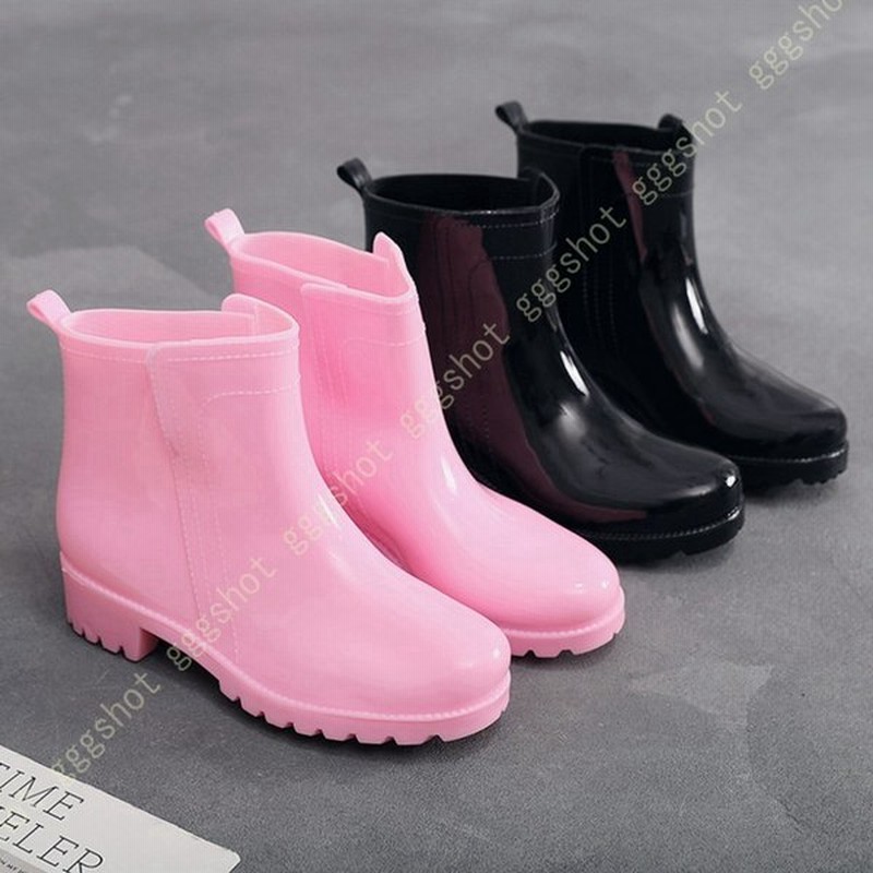 おしゃれ レインブーツ レディース ショート ブーツ 黒 ブラック ピンク 軽量 ラバー ブーツ 防水 雨 靴 雪 通勤 仕事 通学 大きいサイズ レインシューズ 通販 Lineポイント最大0 5 Get Lineショッピング