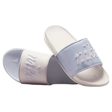 NIKE 耐吉 女款 W OFFCOURT SLIDE MIX 拖鞋 FQ7646-103  米色 + 白紫色  22cm