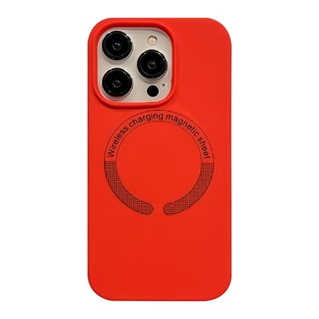 理享家 馬卡龍磁吸magsafe手機軟殼 蘋果 iphone 14 紅色