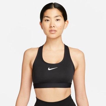 WMNS AS W NK SWSH MED SPT BRA BLACK