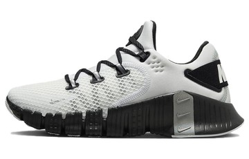 WMNS FREE METCON 4 PREMIUM WHITE BLACK SILVER