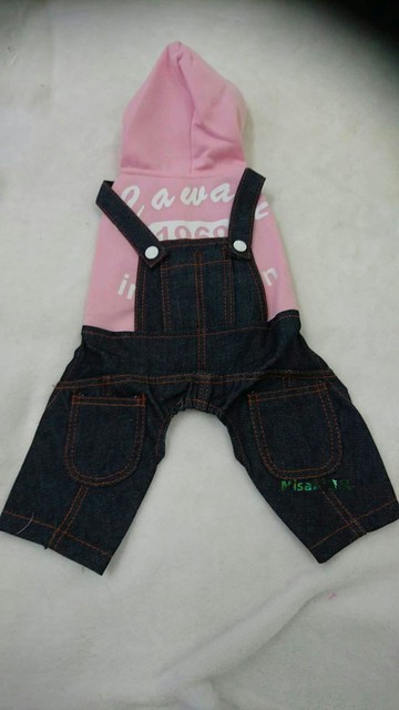 寵物衣服 狗衣服 牛仔背帶四腳衣-Misaki精品