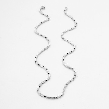 泛哲思 項鏈男士純銀ins小眾個性設計圓竹節鎖骨鏈時尚簡約銀鏈子