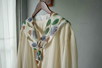 手作-觀葉植物圖鑑-白-水手領巾