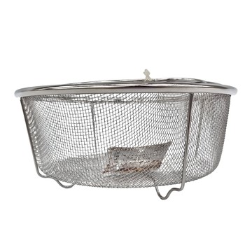 日本 SP SAUCE 304不銹鋼 蒸煮炸料理籃 細密網孔 帶手提握把  直徑21 x 9cm  1個