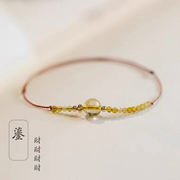 【開運堂】水晶手鍊 水晶手繩 金髮晶手繩 草莓晶 紫水晶 天河石編織手繩
