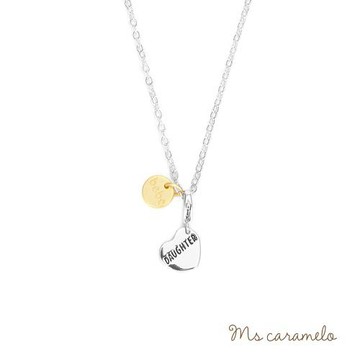 【焦糖小姐 Ms caramelo】女兒項鍊 Daughter 愛心項鍊 (K白款)