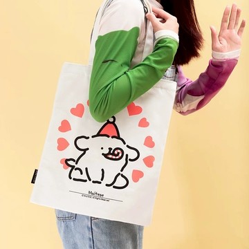 【線條小狗】帆布包 (慶祝款)