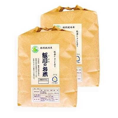 ふるさと納税 七尾市 能登のコシヒカリ　飯川のお米　6kg(玄米3kg×2袋)