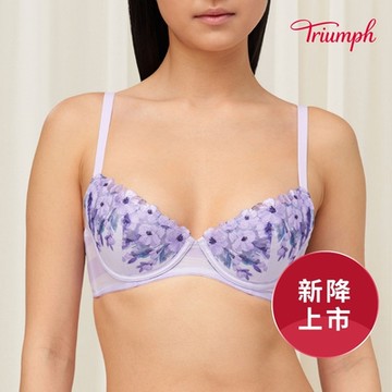黛安芬-設計師聯名系列 Triumph x Shuting 限量 鋼圈罩杯 B-D罩杯內衣 花漾紫