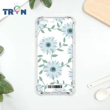TRON IPhone 7/8 PLUS 平塗手繪花朵C款 四角防摔載具殼 軟殼 手機殼