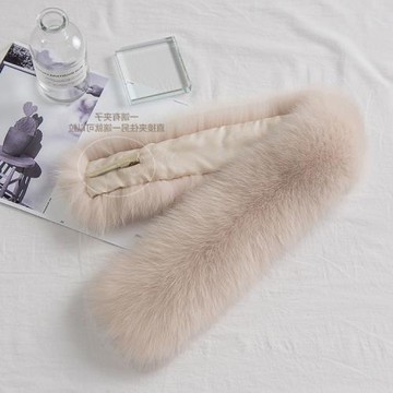 狐貍毛圍巾圍脖狐貍毛領子皮草圍巾長款夾子款韓國秋冬女