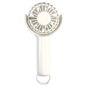 aibo 扣環式翻轉泡泡USB充電手持/桌立風扇 冰川白 迷你便攜 三段風速  HA-FAN1136-W