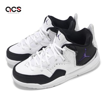 Nike 童鞋 Jordan Courtside 23 PS 白 黑 紫 中童 小朋友 喬丹 休閒鞋 AQ7734-104