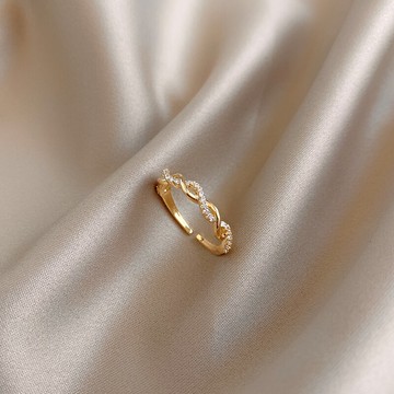 編織麻花開口戒指女ins氣質網紅指環簡約尾戒個性夸張食指戒