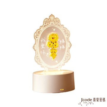 Jcode真愛密碼金飾 玫瑰花黃金擺件