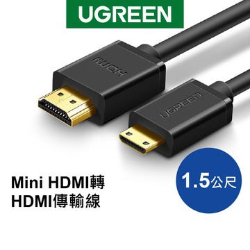 【福利品】綠聯 Mini HDMI轉HDMI傳輸線 HDMI2.0 影音同步 相機電視適用 現貨 隔日到貨