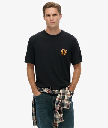 Superdry Men's The Merchant Store - Graphic T-shirt Black Size: L