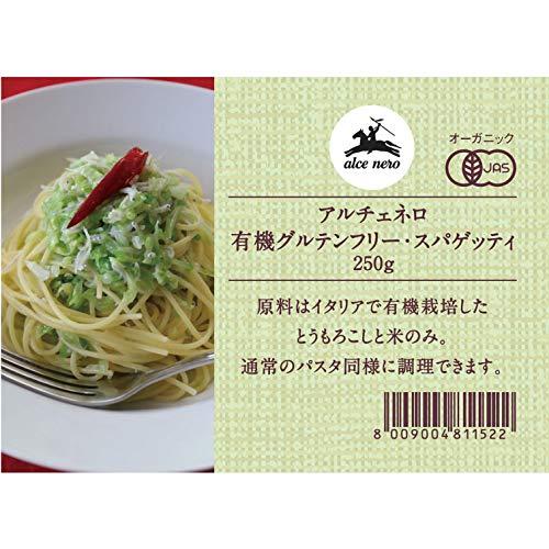 ALCE NERO(アルチェネロ) 有機 グルテンフリー スパゲッティ 250g (オーガニック イタリア産 小麦不使用)