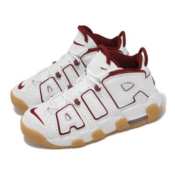 Nike 休閒鞋 Air More Uptempo GS 大童 女鞋 白 紅 緩震 支撐 氣墊 復古 大AIR FJ2846-100