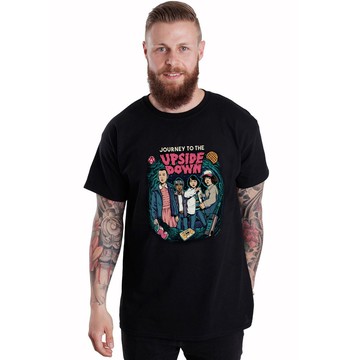 【快速出貨】UPSIDE DOWN STRANGER THINGS 怪奇物語 短Tee 黑色 進口