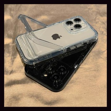 也駿適用17蘋果15手機殼16氣囊隱形支架iphone15promax透明14pro創意全包新款13防摔12高級感14保護套11女15