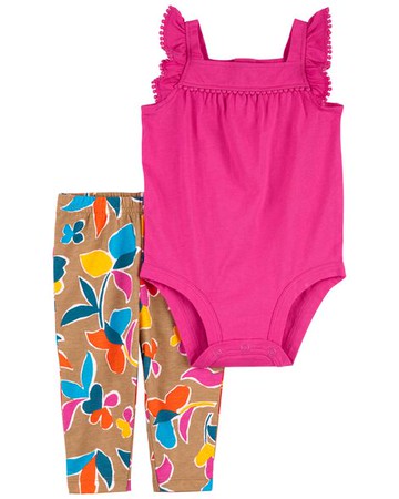 Baby 2-Piece Floral Bodysuit Pant Set