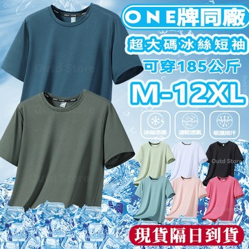 現貨隔日達 M-12XL 冰絲短袖 大尺碼冰絲衣 速乾t恤 涼感衣 彈力運動短袖上衣 吸濕排汗衫 男生短袖 網眼透氣t恤