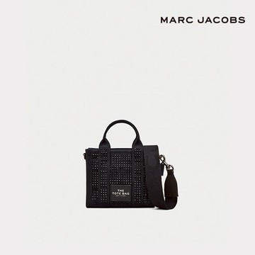 【MARC JACOBS】【快速出貨】 水鑽帆布迷你托特包 - 耀石黑