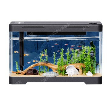 1呎-2呎 【Secaii設彩品牌店】魚缸 桌上魚缸 亞克力魚缸 免換水魚缸 45*22*24g公分 帶燈光靜音水泵