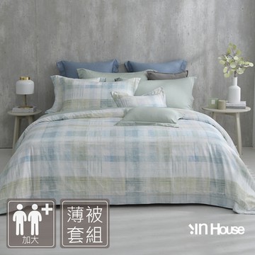 IN-HOUSE-藝者夢境-400織紗棉天絲薄被套床包組(加大)