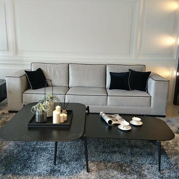 【FUWALY】現代簡約長毛地毯 - 星雲-灰-160x230CM (地毯 白 灰 閃耀 溫暖 質感 長毛 生活美學)