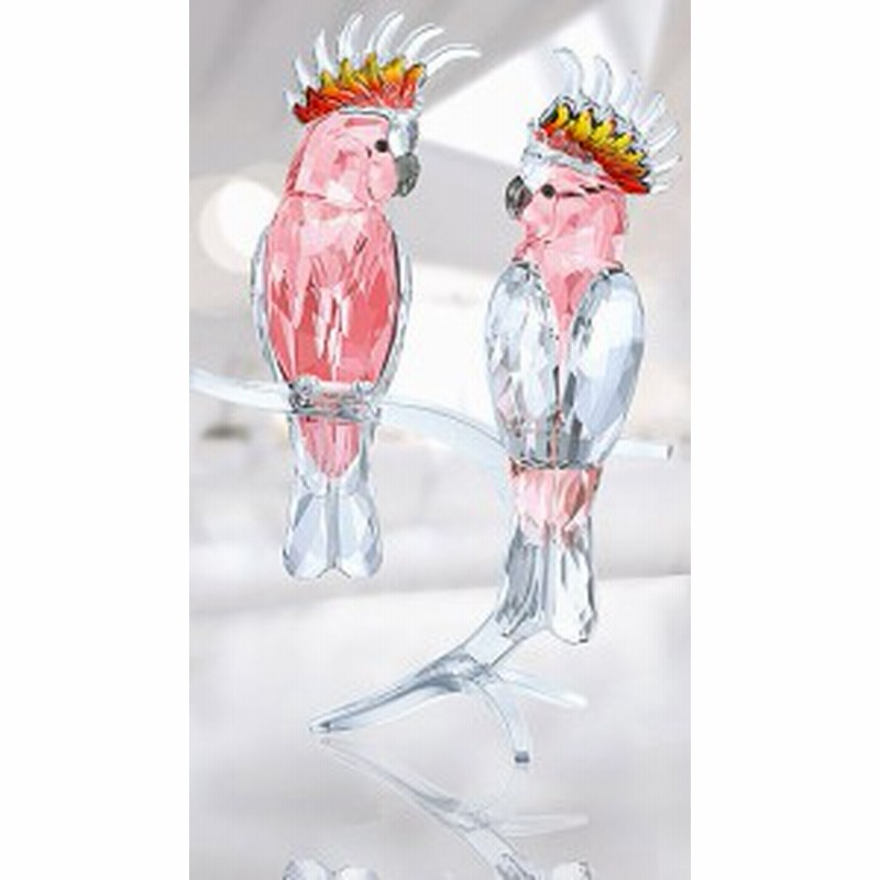 スワロフスキー クルマサカオウム ペア 鳥 ピンク Swarovski Pink Cockatoos 通販 Lineポイント最大1 0 Get Lineショッピング