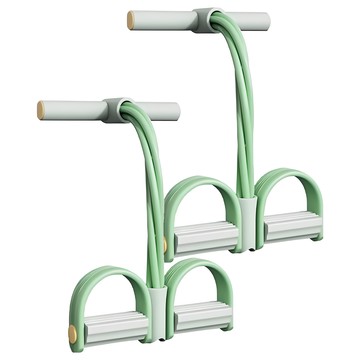 MICHAEL FITNESS 麥克健身 四管腳蹬拉力器  牛油果綠  專業輔助 塑形瘦身  不適用  2個