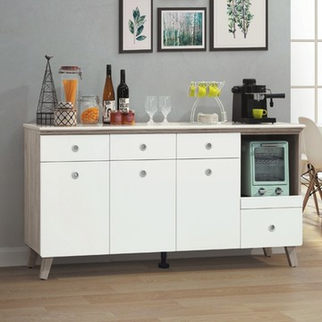 MUNA家居 溫蒂5.3尺石面餐櫃/碗盤櫃 160X41X79.4cm