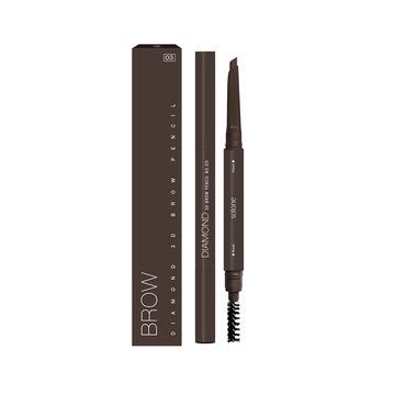 Solone鑽石刀立體旋轉眉筆03可可棕
