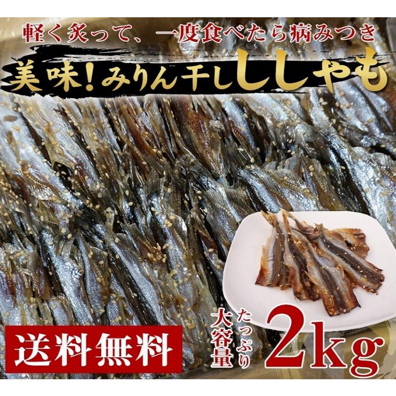 ししゃも みりん干し 味醂ししゃも 味醂干し ししゃも 2kg 業務用 大容量 冷凍便 おつまみ 珍味  父の日 ギフト プレゼント