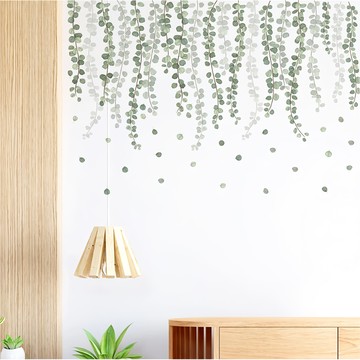 半島良品 DIY無痕壁貼墻貼  90 x 30cm  尤加利葉藤