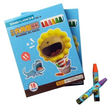 雄獅 HGOP-18六角型油畫棒粉蠟筆18色