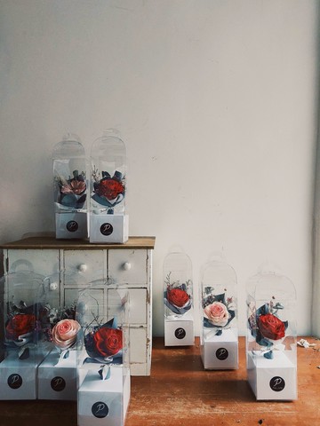 【Pola's Living】季節乾燥花盒/粉