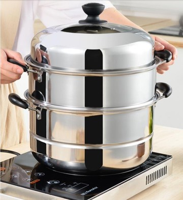 蒸籠 蒸鍋不銹鋼家用復底三層加厚2小3層饅頭的蒸籠大號煤氣灶用