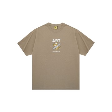 CACO-MIT 貓咪藝術品印花短T-男【J1CA512】