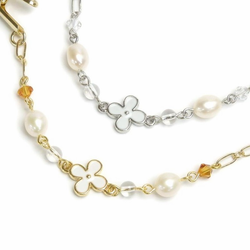 メール便 ショールクリップ ストールクリップ お花 と パール