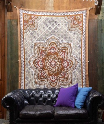 【熱門預購】印度風情蓮花曼陀羅 掛布 復古 (5色) ISAP4188