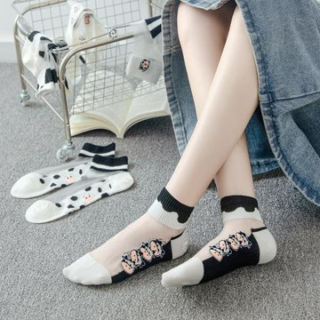 絲襪女薄款短防勾絲棉底水晶玻璃絲淺口船襪網紅ins夏季透明冰絲