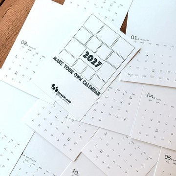 2027 拼貼月曆卡